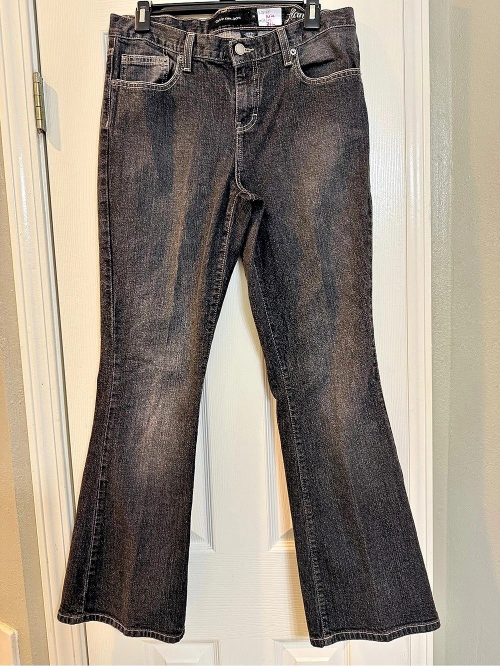 Calvin Klein Flare Jeans Women's size 10 faded Black
